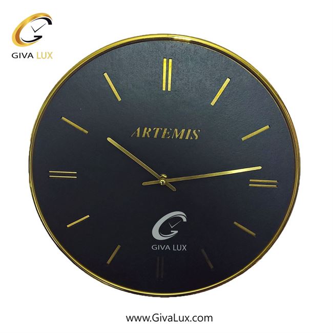 ساعت دیواری اورجینال آرتمیس آلیاژ فلزی طلایی| کد رفرنس 19942، مدل: 6015Gold C